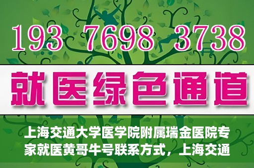 上海交通大学医学院附属瑞金医院专家就医黄哥牛号联系方式，上海交通大学瑞金医院专家黄哥牛号联系方式解析，权威医疗资源的便捷通道
