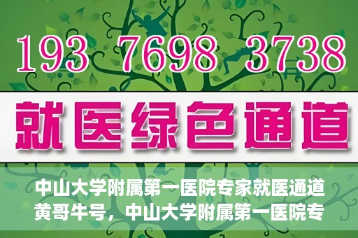 中山大学附属第一医院专家就医通道黄哥牛号，中山大学附属第一医院专家就医通道，黄哥牛号助您轻松挂号就医