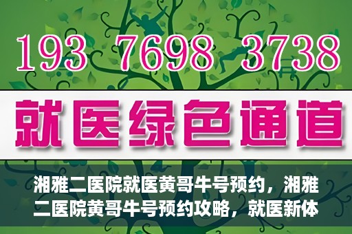 湘雅二医院就医黄哥牛号预约，湘雅二医院黄哥牛号预约攻略，就医新体验