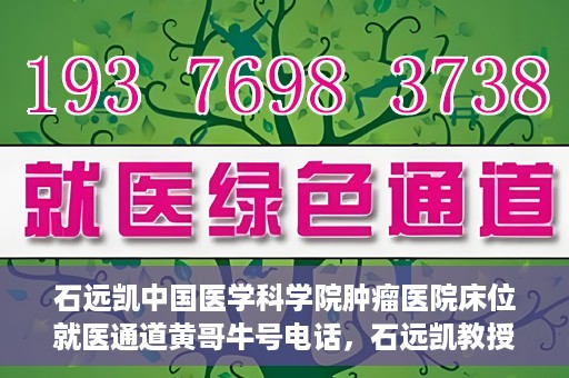 石远凯中国医学科学院肿瘤医院床位就医通道黄哥牛号电话，石远凯教授团队就医通道及黄哥牛号电话介绍，中国医学科学院肿瘤医院床位预约攻略