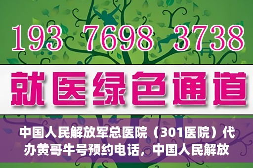 中国人民解放军总医院（301医院）代办黄哥牛号预约电话，中国人民解放军总医院（301医院）黄哥牛号预约电话代办服务详解