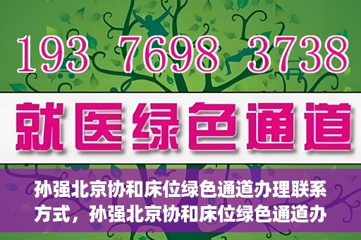 孙强北京协和床位绿色通道办理联系方式，孙强北京协和床位绿色通道办理指南，快速联系享受便捷服务