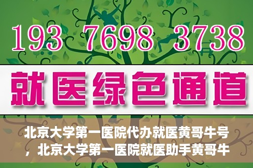 北京大学第一医院代办就医黄哥牛号，北京大学第一医院就医助手黄哥牛号助您轻松挂号就医