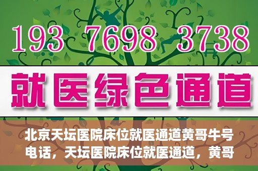 北京天坛医院床位就医通道黄哥牛号电话，天坛医院床位就医通道，黄哥牛号电话背后的就医故事与体验