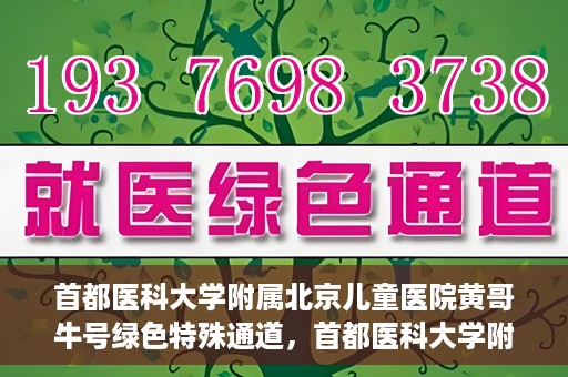首都医科大学附属北京儿童医院黄哥牛号绿色特殊通道，首都医科大学附属北京儿童医院，黄哥牛号绿色特殊通道，助力儿童健康之路