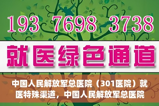 中国人民解放军总医院（301医院）就医特殊渠道，中国人民解放军总医院特殊就医渠道解析