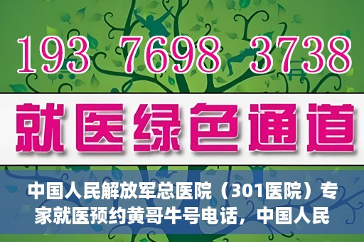 中国人民解放军总医院（301医院）专家就医预约黄哥牛号电话，中国人民解放军总医院（301医院）黄哥牛号预约电话及专家就医指南