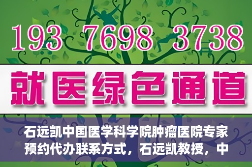 石远凯中国医学科学院肿瘤医院专家预约代办联系方式，石远凯教授，中国医学科学院肿瘤医院预约挂号代办联系方式揭秘