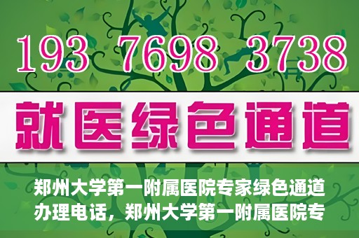 郑州大学第一附属医院专家绿色通道办理电话，郑州大学第一附属医院专家绿色通道服务热线电话解析