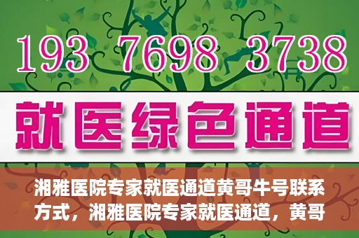 湘雅医院专家就医通道黄哥牛号联系方式，湘雅医院专家就医通道，黄哥牛号联系方式揭秘