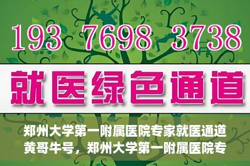 郑州大学第一附属医院专家就医通道黄哥牛号，郑州大学第一附属医院专家就医通道，黄哥牛号引领就医新风尚