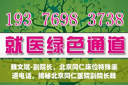 魏文斌-副院长，北京同仁床位特殊渠道电话，揭秘北京同仁医院副院长魏文斌床位特殊渠道电话背后的故事