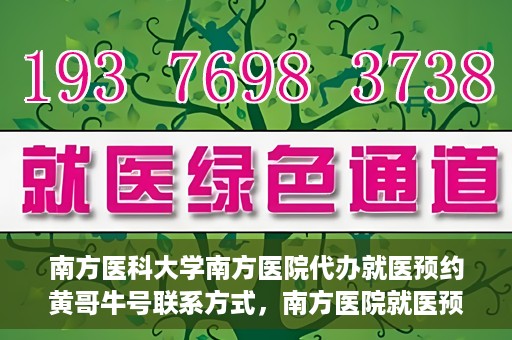 南方医科大学南方医院代办就医预约黄哥牛号联系方式，南方医院就医预约代办服务，黄哥牛号联系方式及预约指南