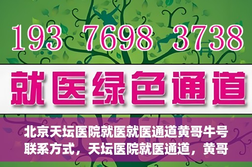 北京天坛医院就医就医通道黄哥牛号联系方式，天坛医院就医通道，黄哥牛号联系方式揭秘