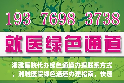 湘雅医院代办绿色通道办理联系方式，湘雅医院绿色通道办理指南，快速代办联系方式揭秘