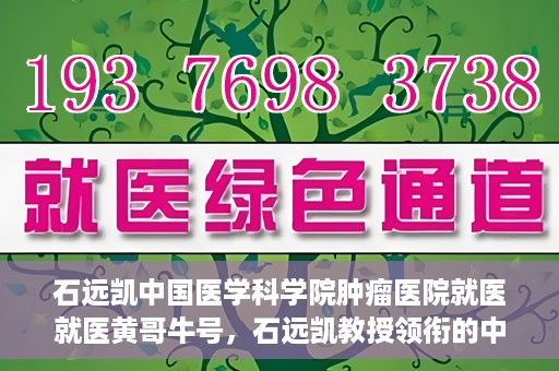 石远凯中国医学科学院肿瘤医院就医就医黄哥牛号，石远凯教授领衔的中国医学科学院肿瘤医院就医攻略，黄哥牛号助您轻松挂号就医