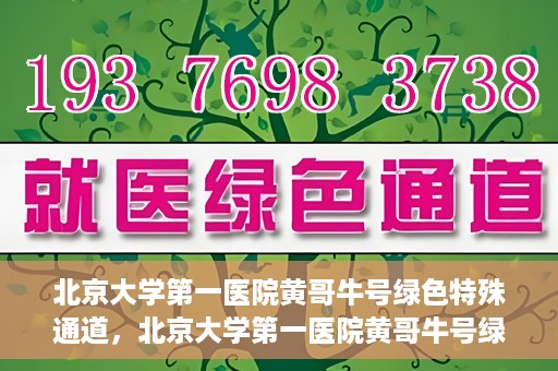 北京大学第一医院黄哥牛号绿色特殊通道，北京大学第一医院黄哥牛号绿色就医特殊通道揭秘