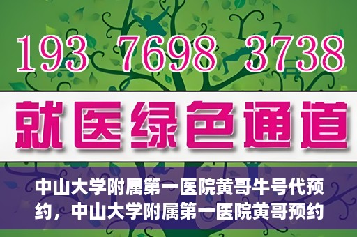中山大学附属第一医院黄哥牛号代预约，中山大学附属第一医院黄哥预约挂号攻略，轻松预约牛号代预约服务