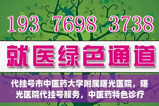 代挂号市中医药大学附属曙光医院，曙光医院代挂号服务，中医药特色诊疗体验之旅
