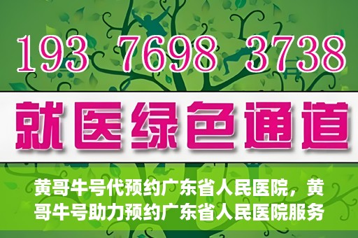 黄哥牛号代预约广东省人民医院，黄哥牛号助力预约广东省人民医院服务