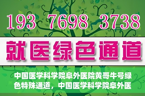 中国医学科学院阜外医院黄哥牛号绿色特殊通道，中国医学科学院阜外医院黄哥牛号，绿色特殊通道的医学力量探索