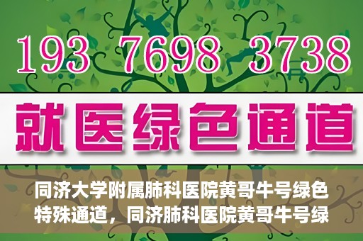 同济大学附属肺科医院黄哥牛号绿色特殊通道，同济肺科医院黄哥牛号绿色特殊通道揭秘