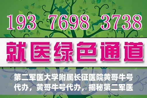 第二军医大学附属长征医院黄哥牛号代办，黄哥牛号代办，揭秘第二军医大学附属长征医院的医疗服务新篇章
