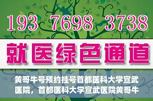 黄哥牛号预约挂号首都医科大学宣武医院，首都医科大学宣武医院黄哥牛号预约挂号指南