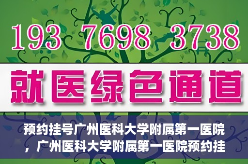 预约挂号广州医科大学附属第一医院，广州医科大学附属第一医院预约挂号服务启动