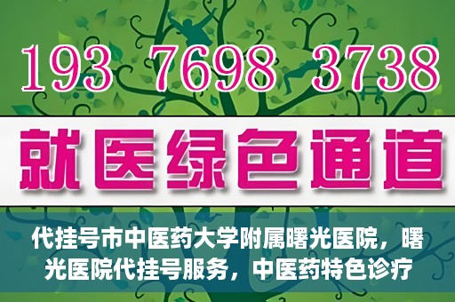 代挂号市中医药大学附属曙光医院，曙光医院代挂号服务，中医药特色诊疗体验之旅