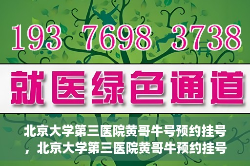 北京大学第三医院黄哥牛号预约挂号，北京大学第三医院黄哥牛预约挂号攻略，轻松预约专家号