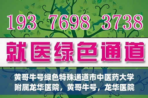 黄哥牛号绿色特殊通道市中医药大学附属龙华医院，黄哥牛号，龙华医院绿色特殊通道助健康之路