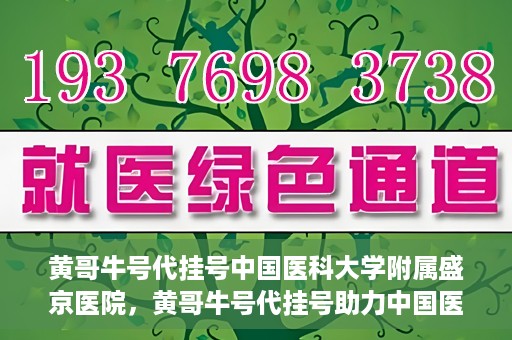 黄哥牛号代挂号中国医科大学附属盛京医院，黄哥牛号代挂号助力中国医科大学附属盛京医院就医便捷化
