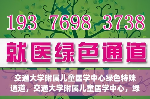 交通大学附属儿童医学中心绿色特殊通道，交通大学附属儿童医学中心，绿色特殊通道，守护儿童健康之路