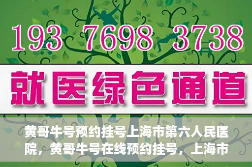 黄哥牛号预约挂号上海市第六人民医院，黄哥牛号在线预约挂号，上海市第六人民医院就医新选择