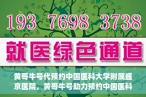 黄哥牛号代预约中国医科大学附属盛京医院，黄哥牛号助力预约中国医科大学附属盛京医院专业服务