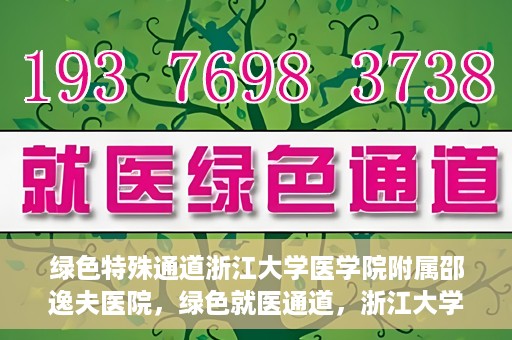 绿色特殊通道浙江大学医学院附属邵逸夫医院，绿色就医通道，浙江大学医学院附属邵逸夫医院的探索与实践
