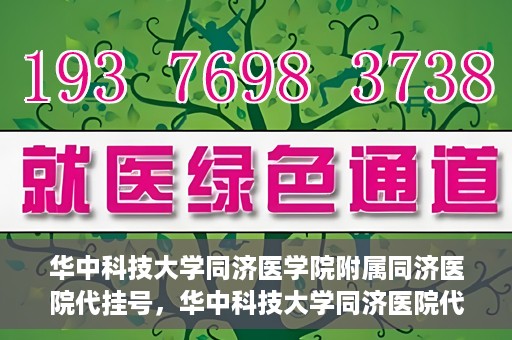 华中科技大学同济医学院附属同济医院代挂号，华中科技大学同济医院代挂号服务解析