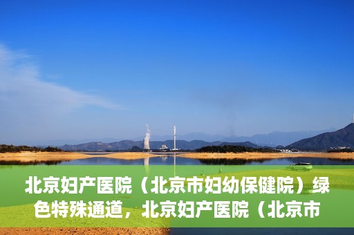北京妇产医院（北京市妇幼保健院）绿色特殊通道，北京妇产医院（北京市妇幼保健院）绿色特殊通道，关爱母婴健康，畅通无阻的医疗服务体验