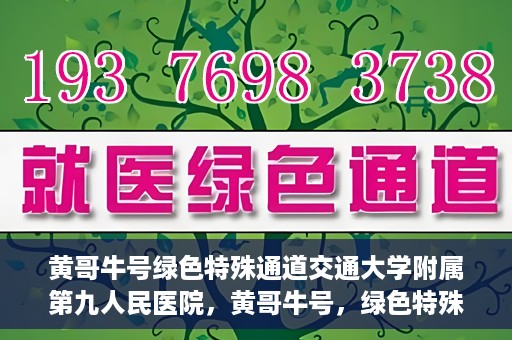 黄哥牛号绿色特殊通道交通大学附属第九人民医院，黄哥牛号，绿色特殊通道下的交通大学附属第九人民医院新篇章