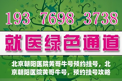北京朝阳医院黄哥牛号预约挂号，北京朝阳医院黄哥牛号，预约挂号攻略