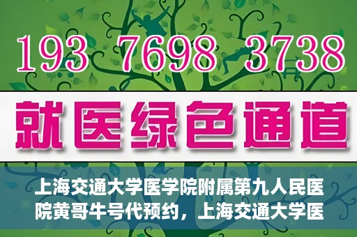 上海交通大学医学院附属第九人民医院黄哥牛号代预约，上海交通大学医学院附属第九人民医院黄哥牛号预约攻略，轻松预约挂号体验