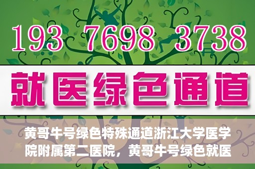 黄哥牛号绿色特殊通道浙江大学医学院附属第二医院，黄哥牛号绿色就医通道，浙江大学医学院附属第二医院的探索与实践