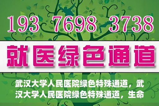武汉大学人民医院绿色特殊通道，武汉大学人民医院绿色特殊通道，生命救援的紧急通道