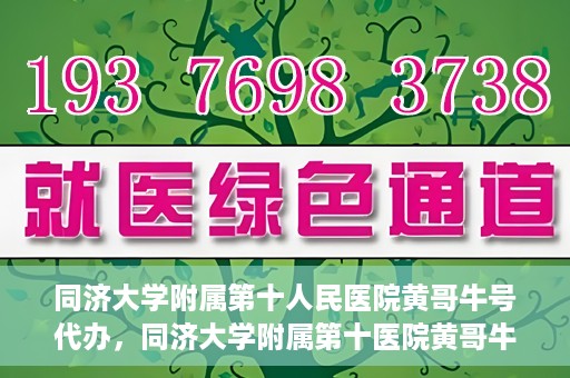 同济大学附属第十人民医院黄哥牛号代办，同济大学附属第十医院黄哥牛号预约代办服务解析