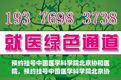 预约挂号中国医学科学院北京协和医院，预约挂号中国医学科学院北京协和医院，权威医疗资源的便捷通道