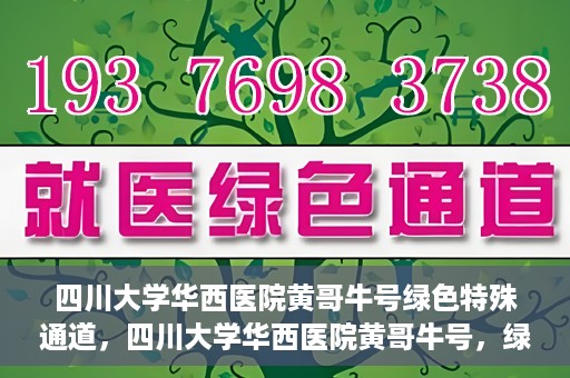 四川大学华西医院黄哥牛号绿色特殊通道，四川大学华西医院黄哥牛号，绿色特殊通道开启生命之门