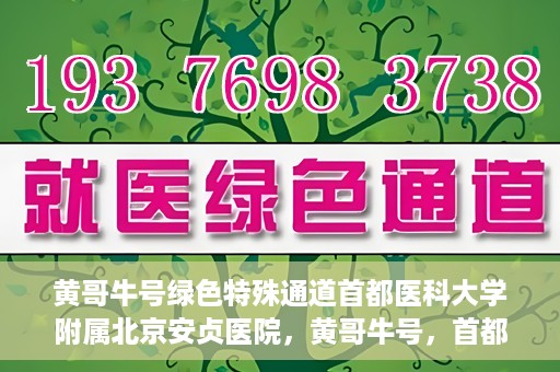 黄哥牛号绿色特殊通道首都医科大学附属北京安贞医院，黄哥牛号，首都医科大学附属北京安贞医院绿色特殊通道开启健康之门