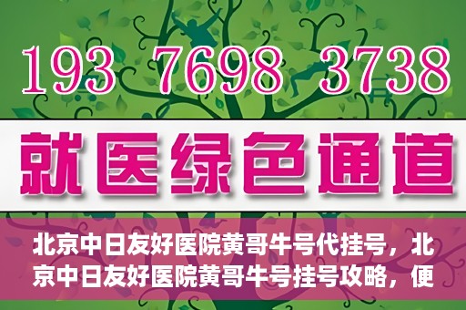 北京中日友好医院黄哥牛号代挂号，北京中日友好医院黄哥牛号挂号攻略，便捷代挂号服务解析