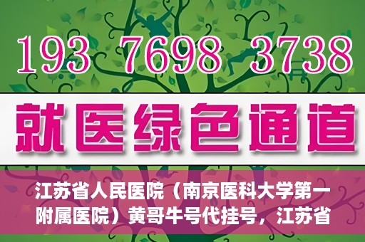 江苏省人民医院（南京医科大学第一附属医院）黄哥牛号代挂号，江苏省人民医院（南京医科大学第一附属医院）黄哥牛号助您轻松挂号就医